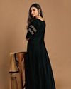 alt message - Mohey Women Bottle Green Velvet Gown image number 3