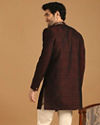 alt message - Manyavar Men Maroon Indo Western With Dupatta image number 2