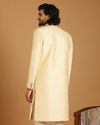 Manyavar Men Luxe Cream Color Sherwani