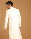 Manyavar Men Charming Off White Indian Sherwani