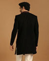 alt message - Manyavar Men Black Indo Western With Dupatta image number 2