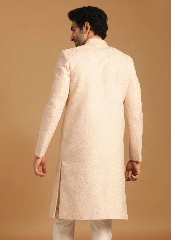 Manyavar Men Luxe Rani Pink Sherwani