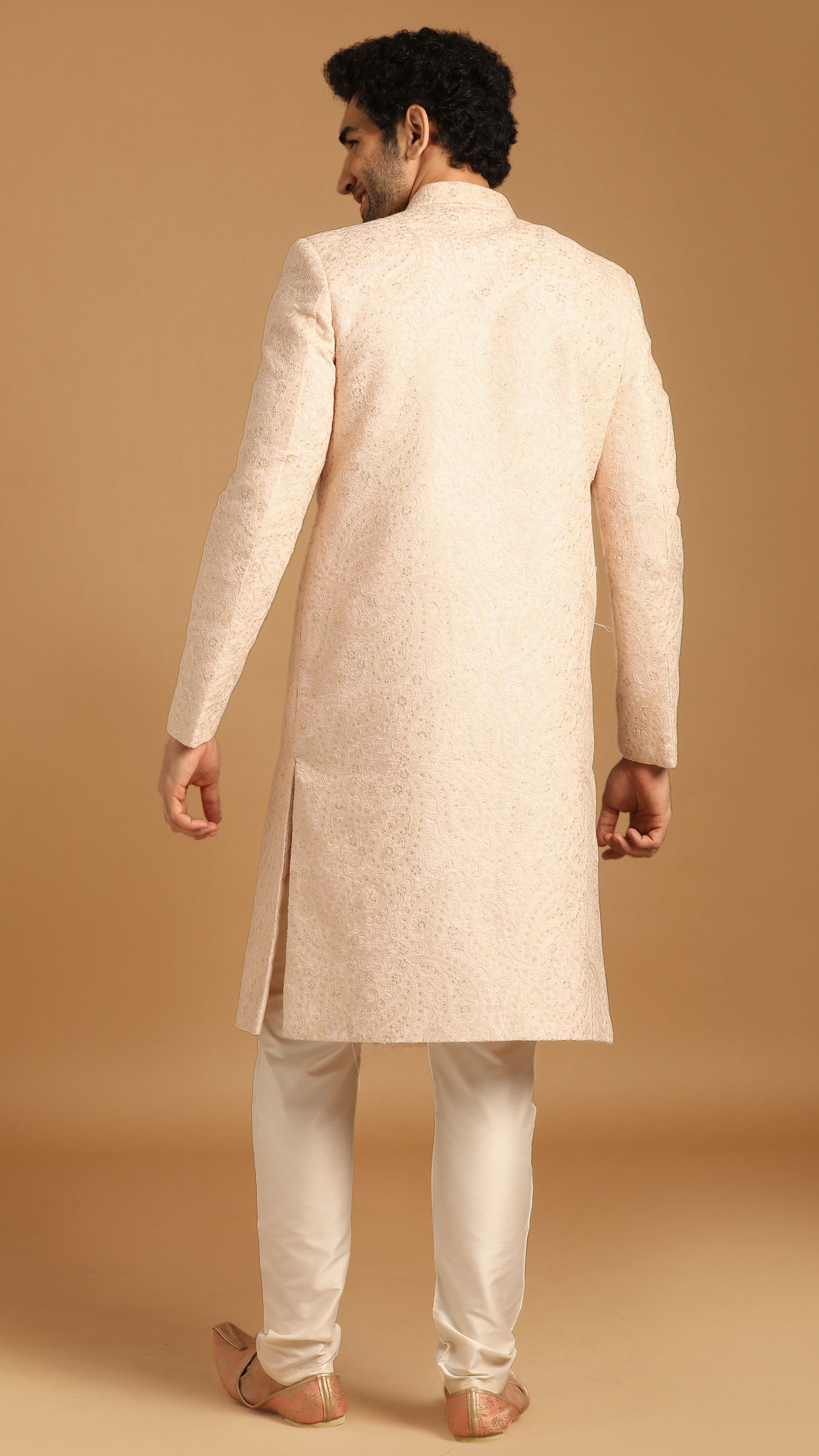 Manyavar Men Luxe Rani Pink Sherwani