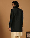Manyavar Men Achkan Style Green Indo Western