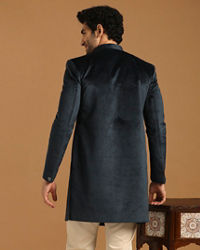 Manyavar Men Feroze Velvet Indo Western