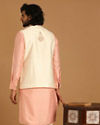 Cream And Gajaree Kurta Jacket Set image number 2