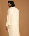 alt message - Manyavar Men Marvellous Cream Kurta Jacket Set image number 2