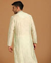 alt message - Manyavar Men Faded Green Printed Kurta Set image number 2