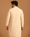 alt message - Manyavar Men Georgette Light Pink Kurta Set image number 2