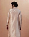 alt message - Manyavar Men Light Pink Booti Print Kurta Pajama image number 3