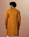 alt message - Manyavar Men Mustard Yellow Side Open Kurta image number 2