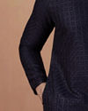 Manyavar Men Royal Blue Self Embroidered Kurta Pajama
