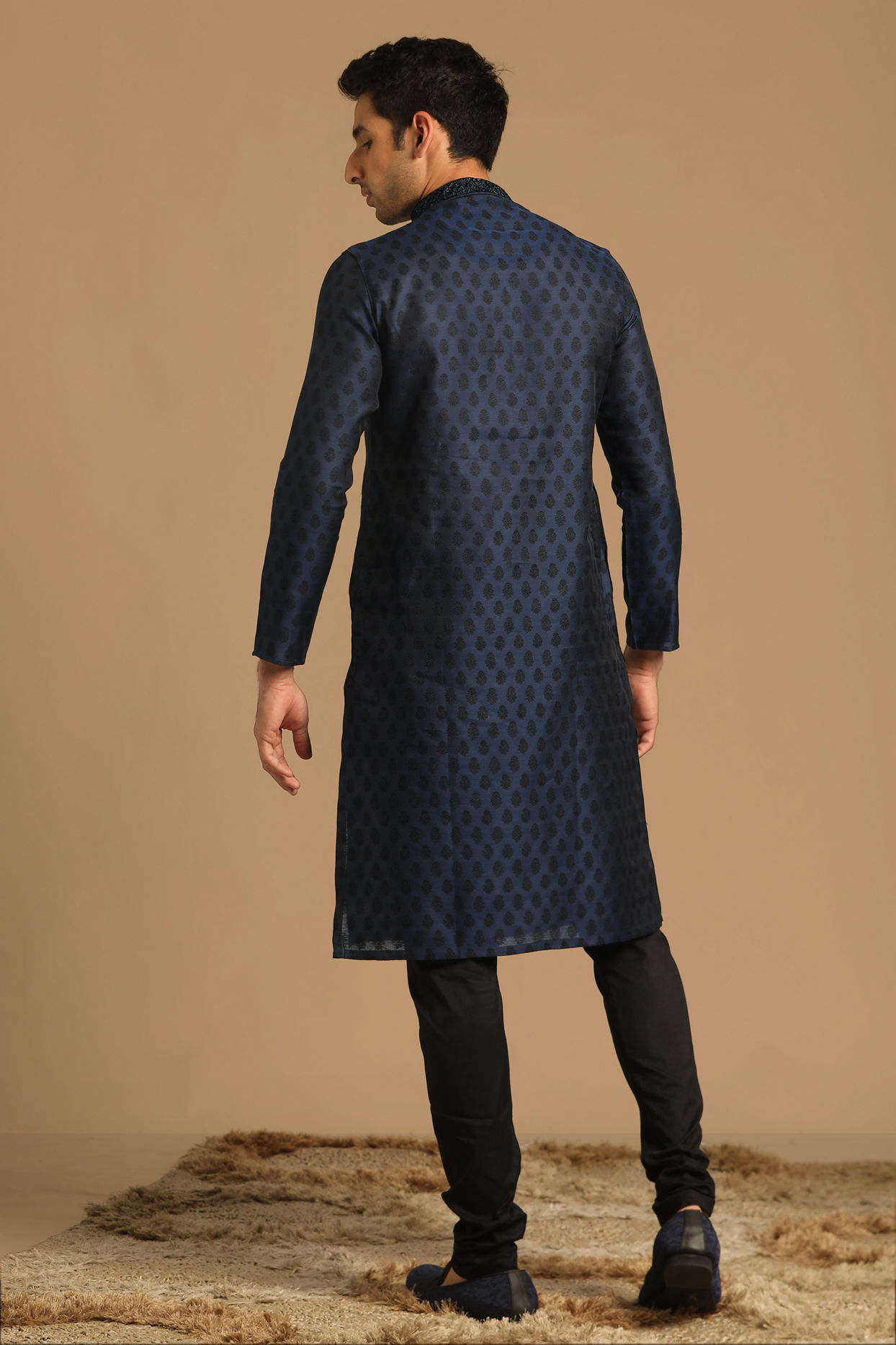 Manyavar Men Sublime Blue Kurta Set