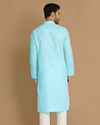 Manyavar Men Sublime Blue Kurta Set