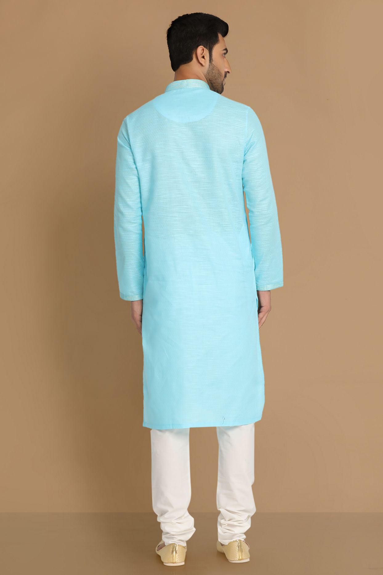 Manyavar Men Sublime Blue Kurta Set