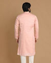 Manyavar Men Light Pink Kurta Pajama With Minimalist Motifs