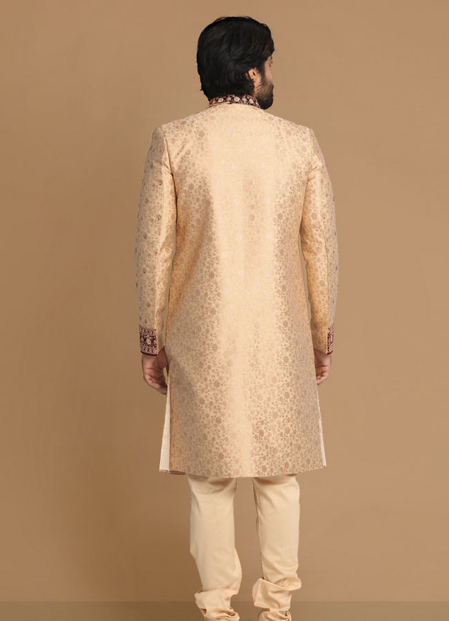 Manyavar Men Regal Fawn Sherwani Set