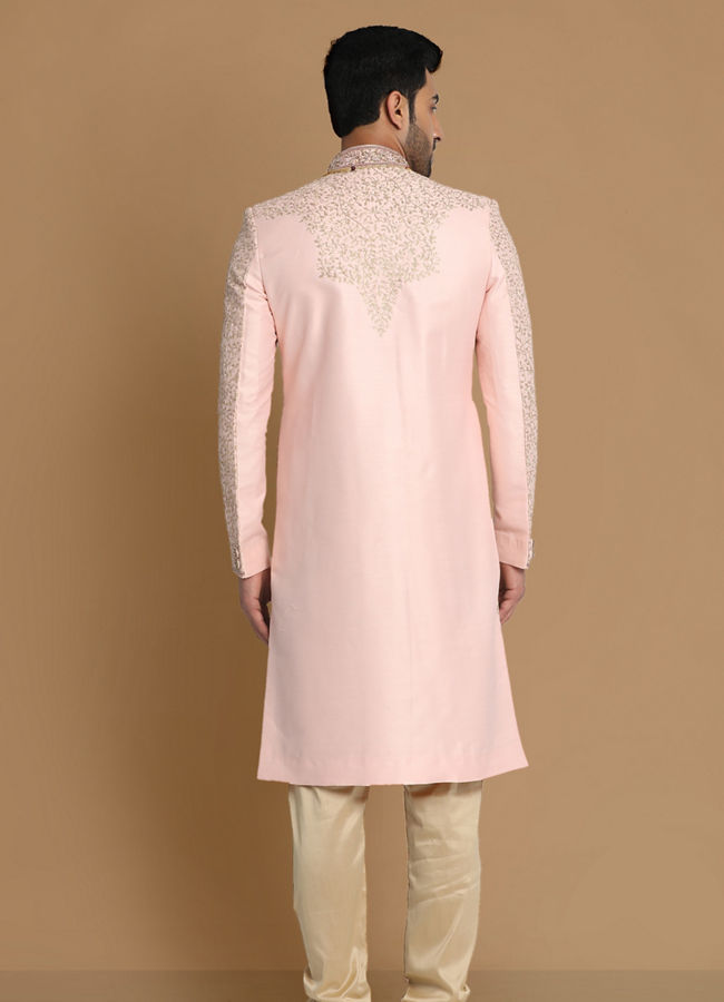 alt message - Manyavar Men Graceful Gajaree Sherwani Set image number 2