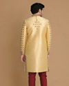 Manyavar Men Plush Fawn Sherwani Suit