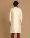 alt message - Manyavar Men Opulent Beige Sherwani Set image number 2