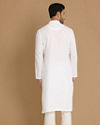Manyavar Men Basic White Kurta Pajama Set