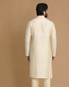 Manyavar Men Ivory Thread Embroidered Kurta Pajama