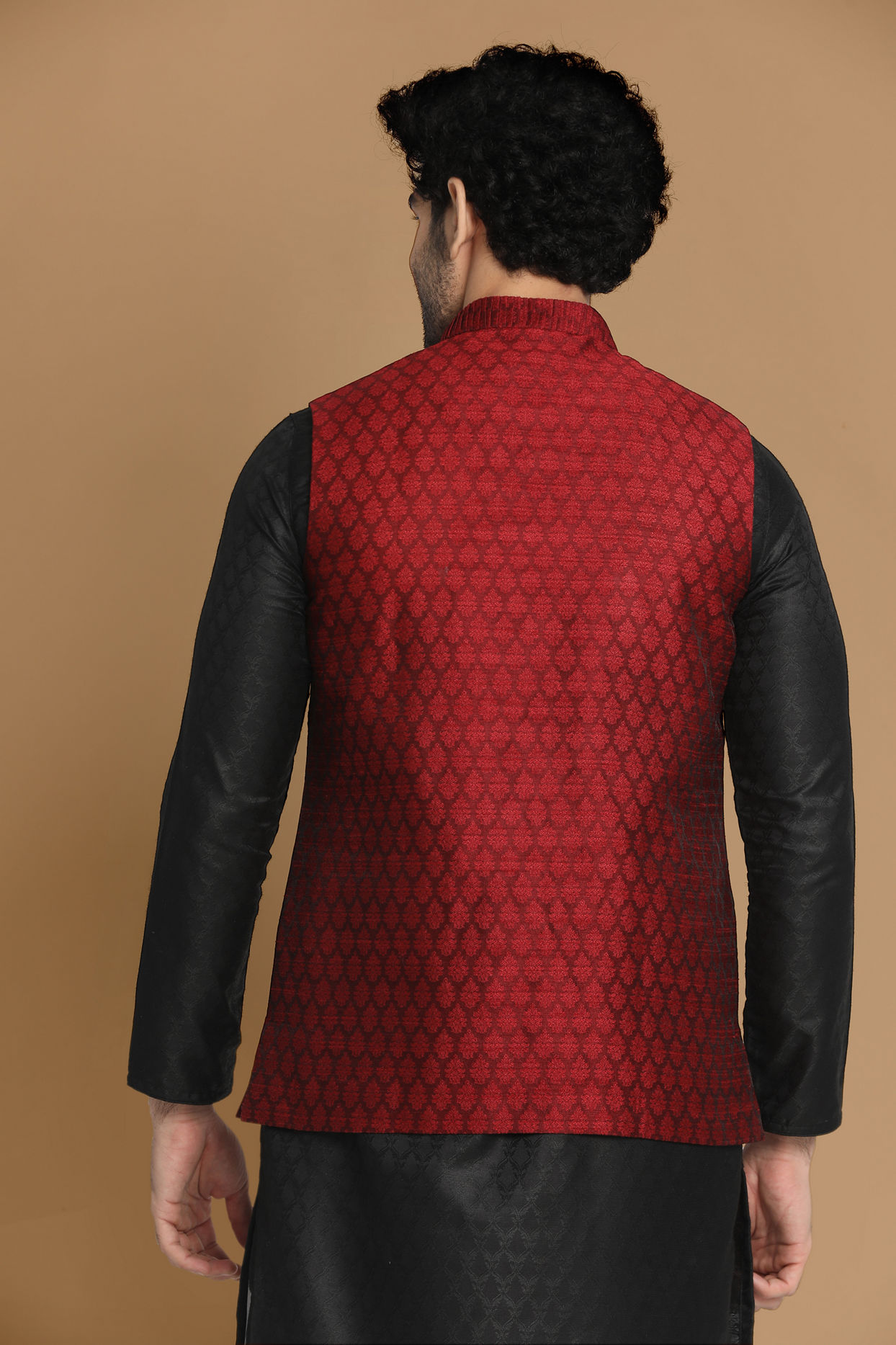 Manyavar Men Exquisite Maroon Jacket