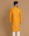 Manyavar Men Subtle Light Orange Kurta Pajama