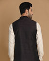 Manyavar Men Wine Red Bandhgala Jacket