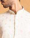 Manyavar Men Light Colored Self Design Kurta Set