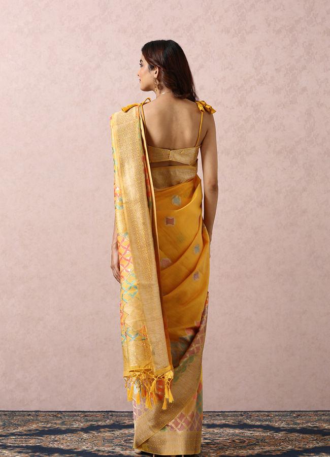 Buy Sensuous Yellow Saree Online in Australia @Mohey - Saree for Women