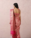 Pink Zari Weaved Saree image number 2