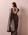 Mohey Women Maroon Art Silk Saree With Golden Motifs