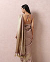 Mohey Women Purple Art Silk Saree With Golden Motifs