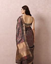 alt message - Mohey Women Rust Red Saree With Golden Border image number 2
