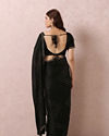 Mohey Women Black Chiffon Cocktail Saree