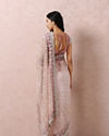 Mohey Women Light Pink Net Saree With Embroidery