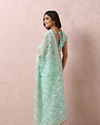 Mohey Women Sea Green Embroidered Saree