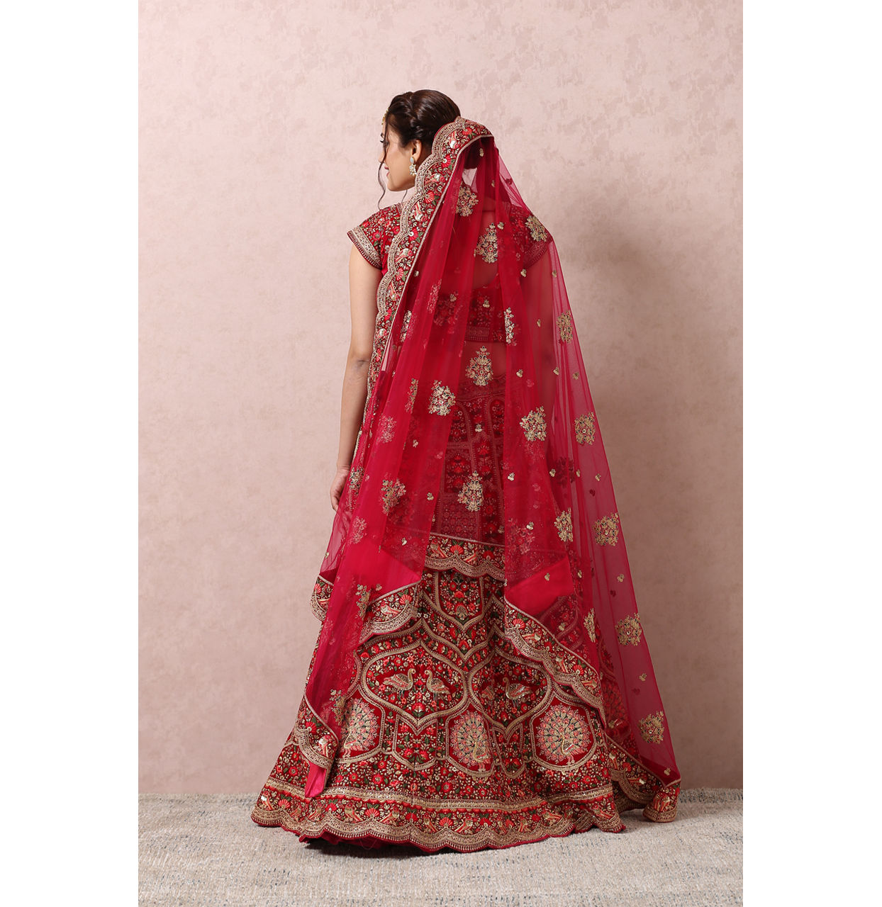 Mohey Women Rani Embroidered Bridal Lehenga