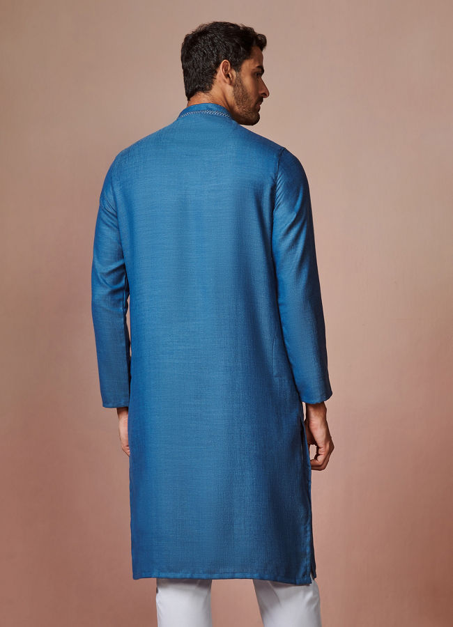Manyavar Men Feroze Plain Kurta Set