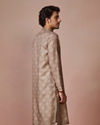 alt message - Manyavar Men Taupe Brown Printed Kurta Pajama image number 4