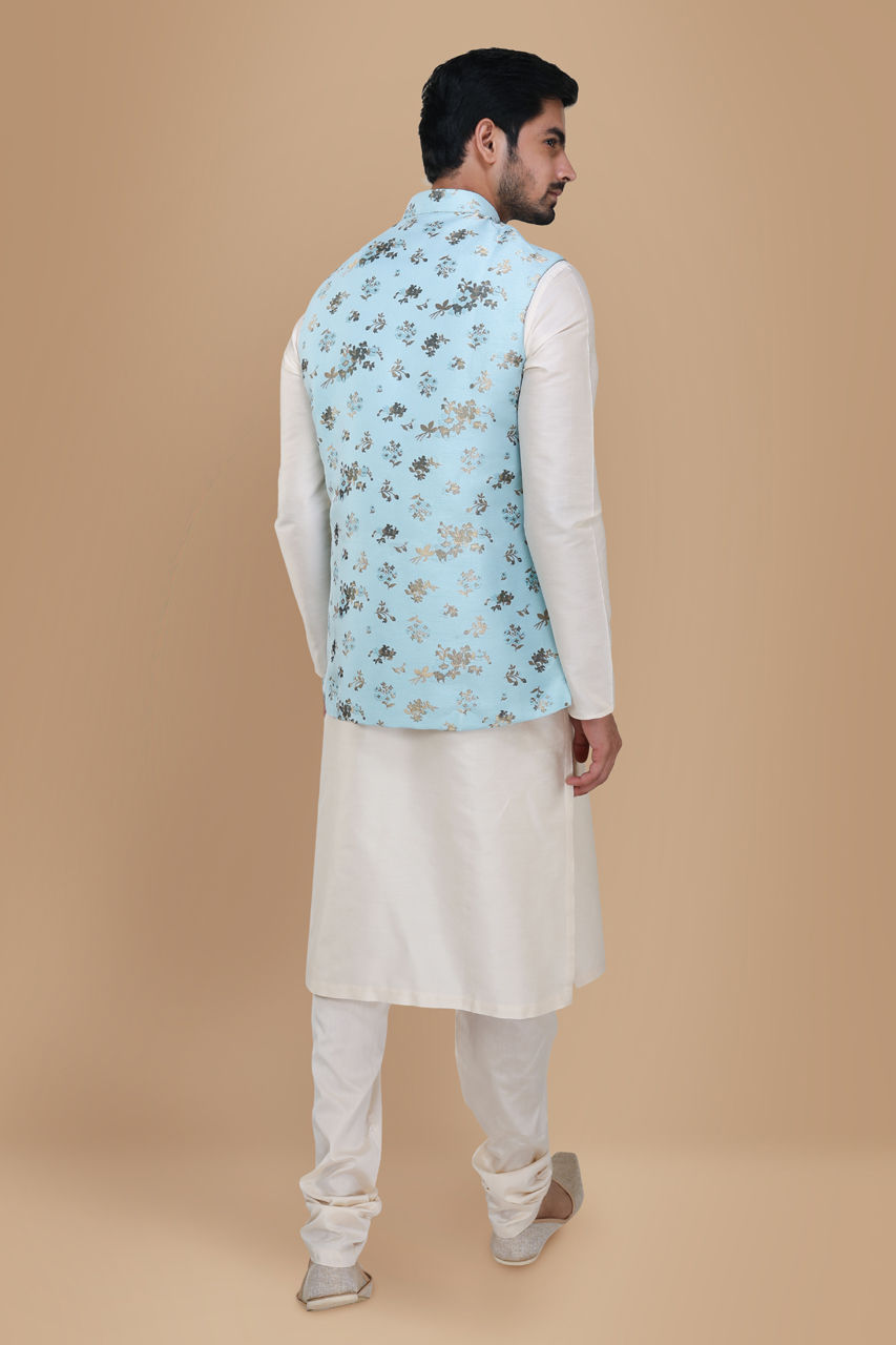 Manyavar Men Achkan Style Kurta Jacket Set