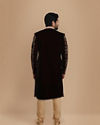 Manyavar Men Maroon Embroidered Groom Sherwani