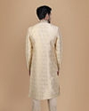 alt message - Manyavar Men Classic Light Colored Traditional Sherwani image number 4