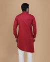 Manyavar Men Achkan Style Maroon Kurta