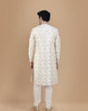 Manyavar Men Luminous Biscuit Beige Sherwani