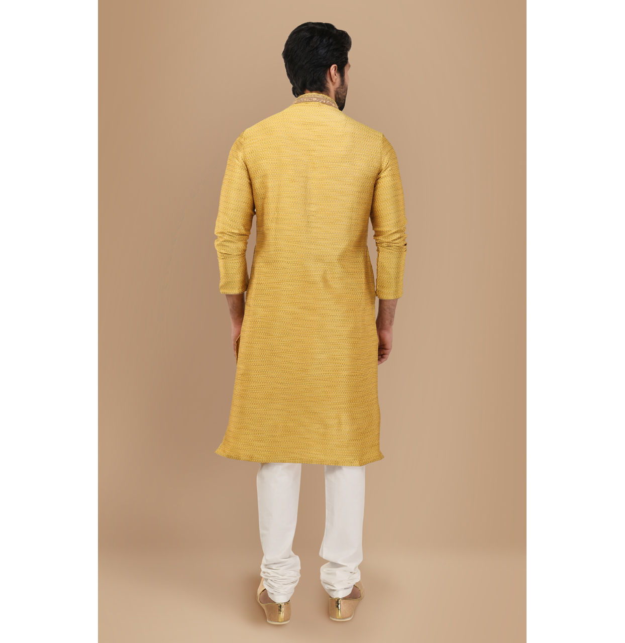 Manyavar Men Vivacious Orange Kurta Set