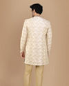 alt message - Manyavar Men Blissful Beige Indo Western Set image number 2