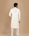 Manyavar Men Elegant Off White Sherwani