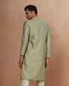 Manyavar Men Fern Green Jacquard Kurta Pajama